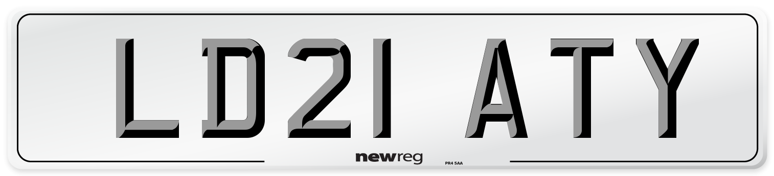 LD21 ATY Number Plate from New Reg